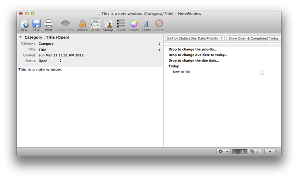 Note Window