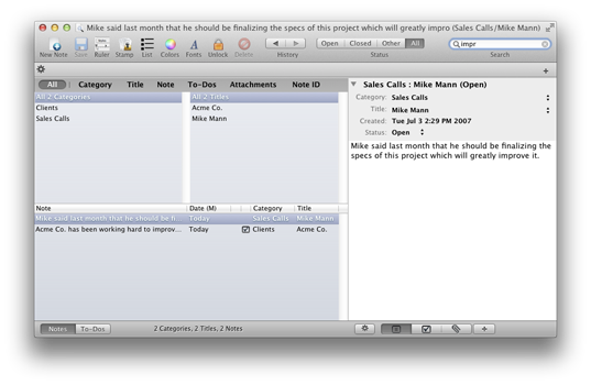 Search All Notes